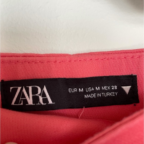 Zara coral side ruffled detail skirt size M - Picture 4 of 5